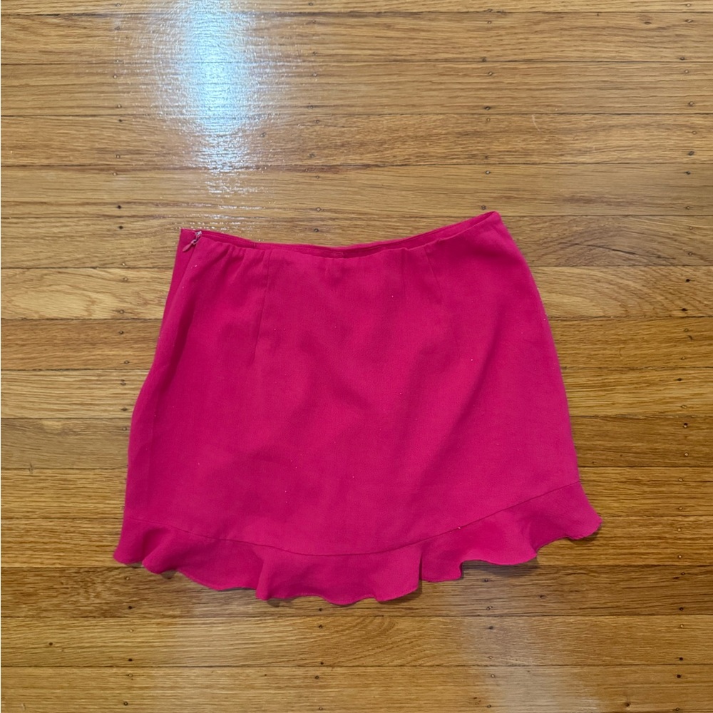 Pink Ruffled Mini Skort - Picture 2 of 2